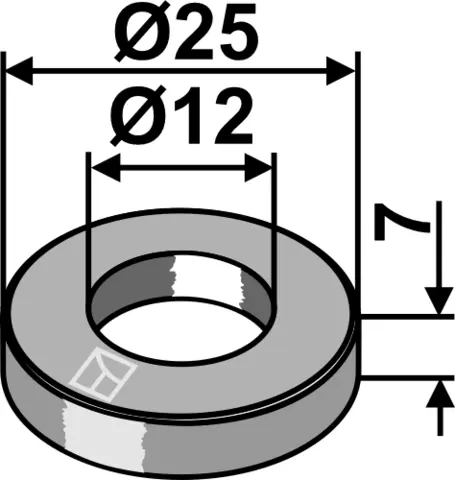 Bøssing til GreenTec 7xØ12xØ25 mm - GreenTec
