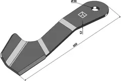 Mover-blade til Spearhead Lengde 668mm, StubbleMaster 500/730
