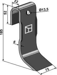 Flail 185x75mm Lengde 185mm, bredde 75mm