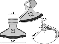 Beskjæringshammer PTA 200x75mm 200 mm - 75 mm - Passer Rosatella