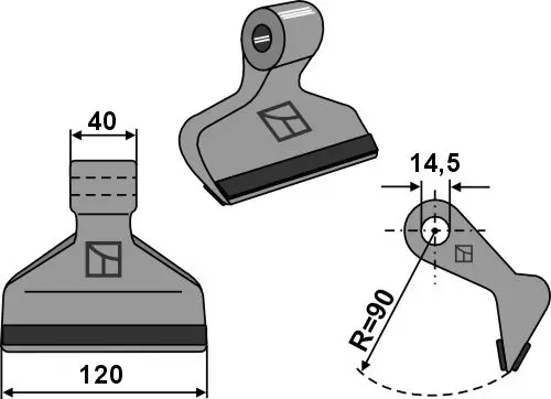 Beskjæringshammer PTA til Ferri 107mm, 14,5mm hull, Elite-MKM 