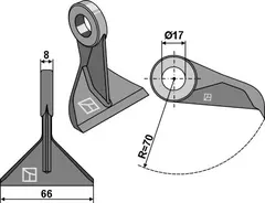 Slaghammere til Roberine 66 mm - 8 mm hull