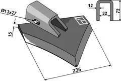 Spade-blader til Imants Hole 13x27, 135 SERIE