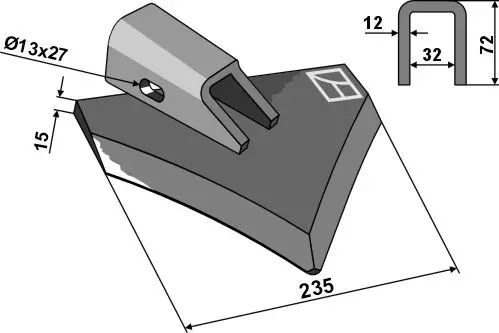 Spade-blader til Imants Hole 13x27, 135 SERIE 