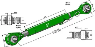 Overlenke til John Deere M36x4, 2850 mm, kategori III