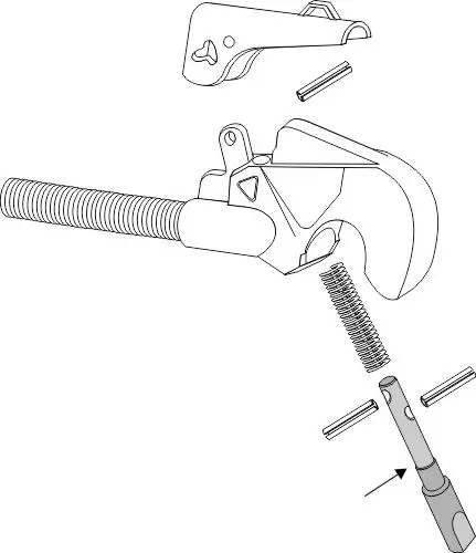 Sikkerhetspinne for toppkroker Kategori IV, passer til ukjent merke 