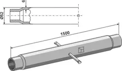 Tube M36x3 L: 1500mm, Ø: 52mm, T: 6mm