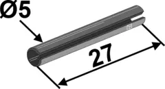 Klemmepinne - Ø5x27 Ø5mm, lengde 27mm