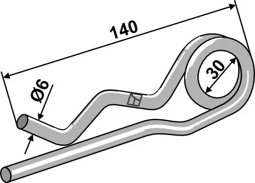 Doble fjærtinder Ø6x140 mm, ukjent merke 