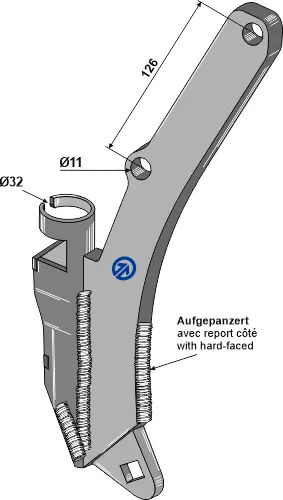 Adapter for sååpner Bourgault Hull: 11, hullavstand: 126 