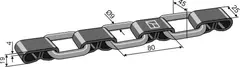 Plate link chain 80/9 Breaking load 3500 KG