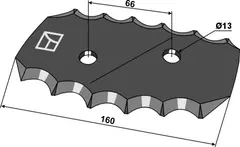 Fôrmikserkniv til Mutti Lengde 160 mm - Tykkelse 5 mm