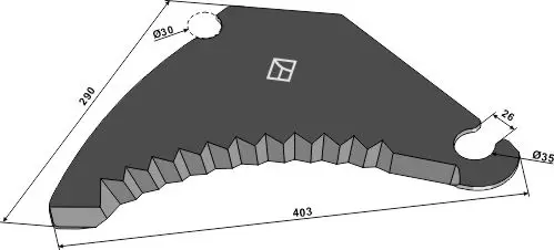 Rundballekniv til Krone Lengde 403mm, ULTIMA CF 155 XC 