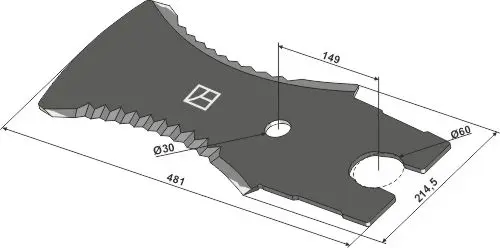 Siloknive til Claas Lengde 481mm, CARGOS 9600 