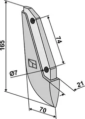 Keramisk såskjær til Accord Hull: 7, lengde: 165 mm