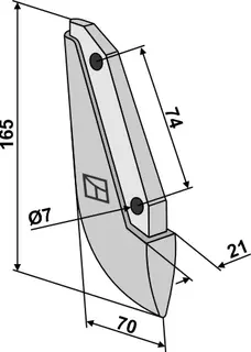 Keramisk såskjær til Accord Hull: 7, lengde: 165 mm