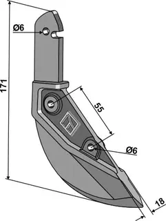 Såskjær til Monosem Hole: 6, Lengde: 171 mm