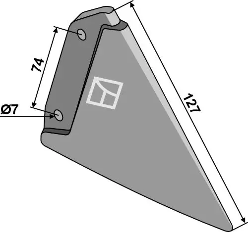 Sådel til Sulky/Sky Agriculture Hole: 7, Lengde: 127 mm 