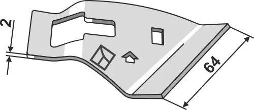 Avskraper til Väderstad Tempo, tykkelse 2 mm 