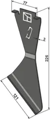 Avskraper til Väderstad Lengde 226mm, Bredde 77mm
