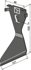 Avskraper til Väderstad L: 159mm, B: 86mm, T: 3mm