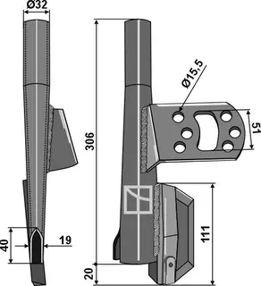 Såskjær til Väderstad Hull: 15,5, Lengde: 326
