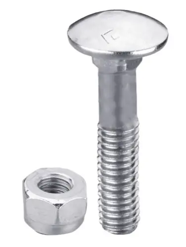 Bolt M10x1,5x60 m. Mutter - galvanisert - JDD Utstyr