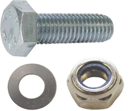 Holder med Låsemutter og skive - M8 - JDD Utstyr