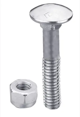 Bolt M8x1,25x80 m. Mutter - galvanisert - JDD Utstyr