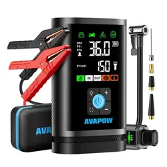 Avapow JP3 Startbooster og kompressor 3000A | 28L/min | 150 PSI | Store biler