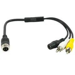 Overgangskabel fra 4 pin han til RCA han