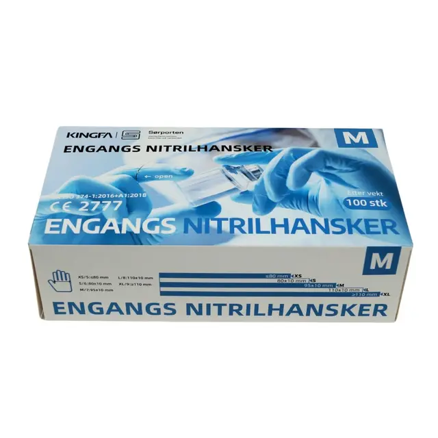 Supermyke Nitril Undersøkelseshansker Bl M 