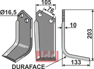Fres kniv DURAFACE høyre Kuhn