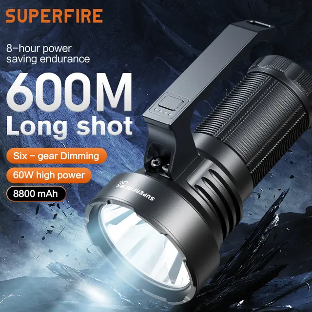 SupFire LED lommelykt 3000 lumen - JDD Utstyr