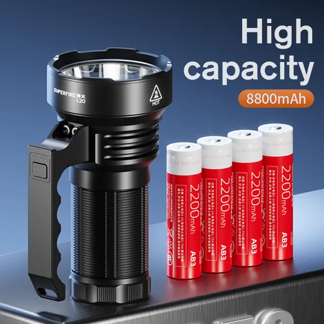 SupFire LED lommelykt 3000 lumen - JDD Utstyr