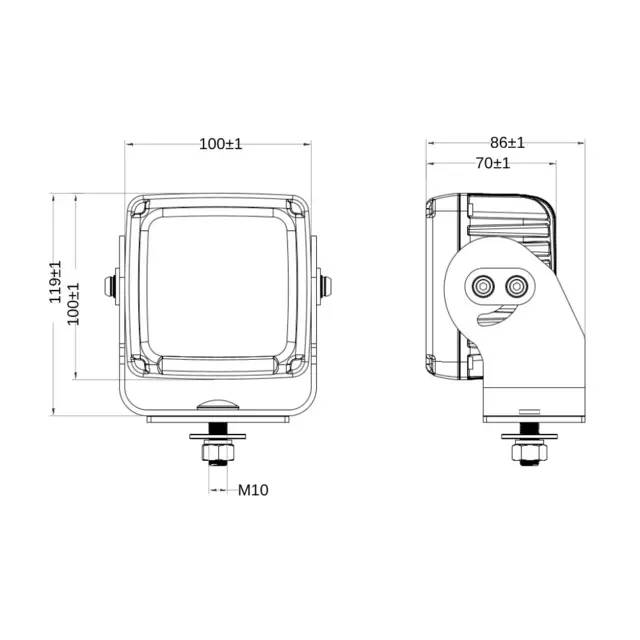 Lumary NO-GLARE 72 De-ice arbeidslys 8680  Lumen | 72 watt | Med varme 
