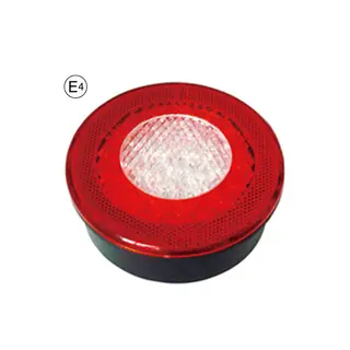 Rund LED baklykt 9-33V Diameter 122mm