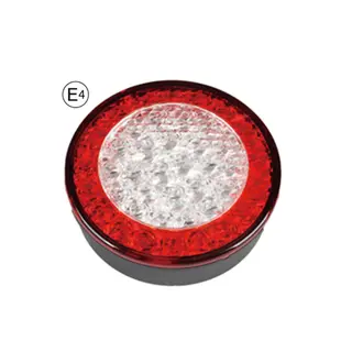 Rund LED baklykt 9-33V Diameter glass: 95mm