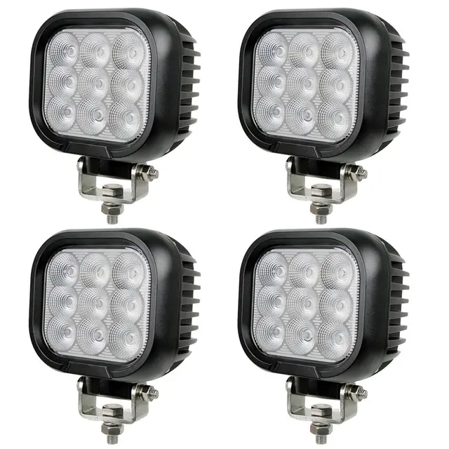 4 stk Lumary Rotate 90 arbeidslys Flood 7650 lm, 5700K for 12 og 24 volt 