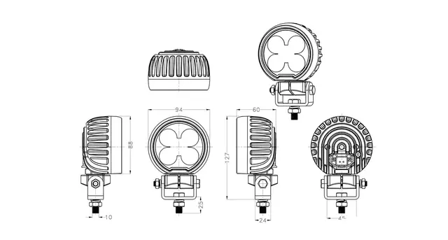 Lumary Rotate 50 rundt arbeidslys | 4250 lumen | 5700 kelvin