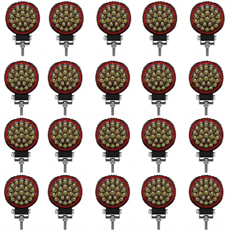 Kasse med 20stk ECON 22 rundt arbeidslys Med 25cm kabel og DT kontakt