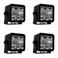 Lumary Corax 40-X kvadratisk arbeidslys 4 stk. Sort optikk med Osram LED