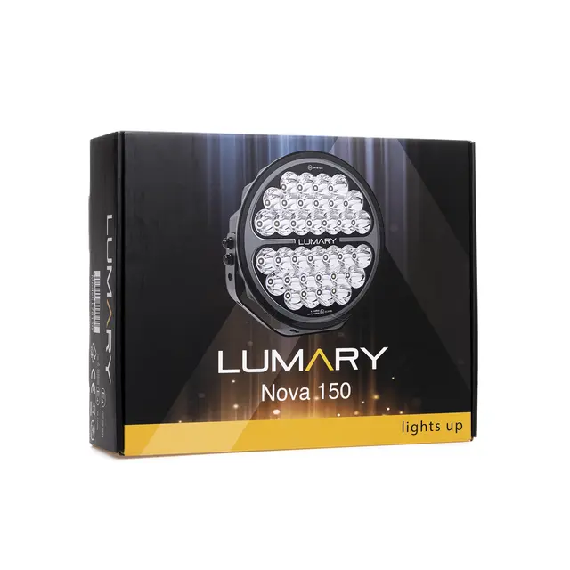 Lumary Nova 150 9" ekstralys med parklys 150 watt, 13600 lumen, 1 lux på 560m 
