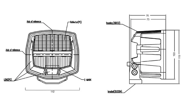 Lumary No Glare kombinert arbeidslys 72W Dual lysbilde |  nær- og områdebelysning 