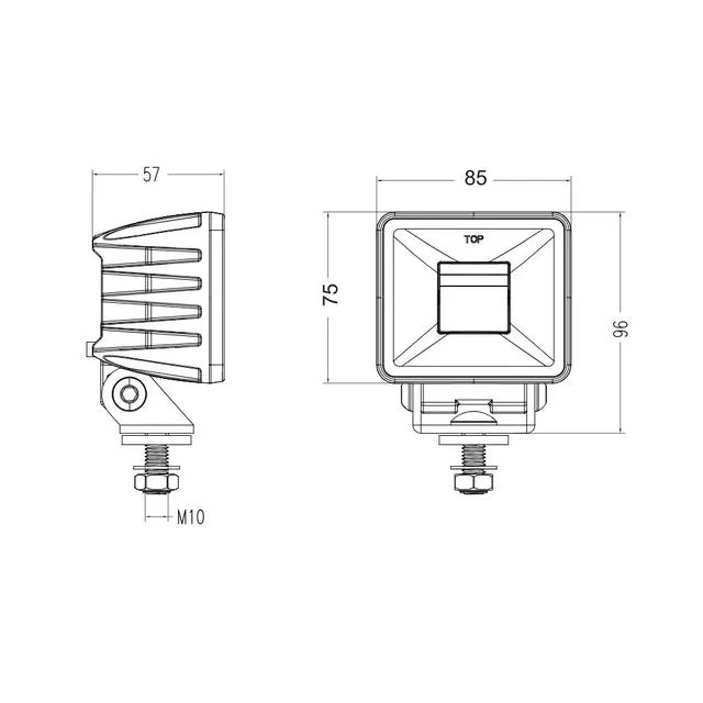Arbeidslys Lumary No Glare 40 firkantet No Glare | 3500lm | 5000K | Flood 80° 