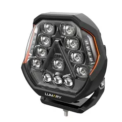 Lumary Illuminator 200 9" ekstralys 200 watt med sidelys og parklys,19 000lm