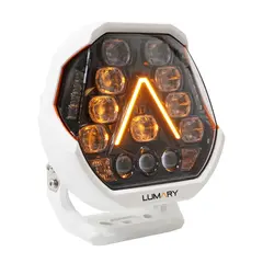 Lumary Illuminator 200 9" ekstralys 200 watt, hvit med varsellys og sidelys