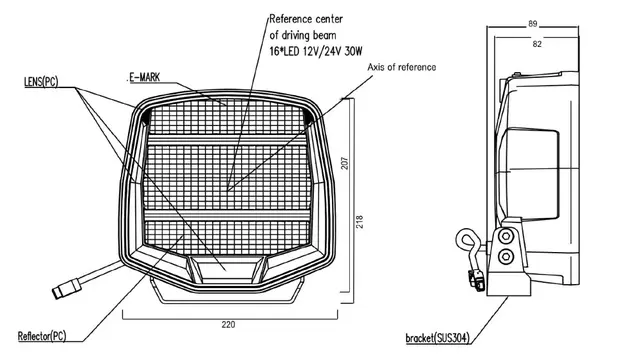 Lumary No Glare 200 ekstralys 32 000 lm Med dual lysbilde for nært og fjern lys 