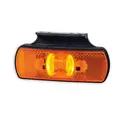 Avlangt oransje markeringslys Med 4 stk LED, 12 og 24V, med brakett