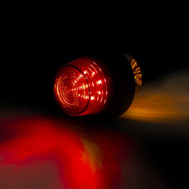 To-farget markeringslys med kort arm, 5m Med 10 stk LED, 12 og 24V, universal 